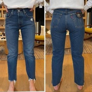 Levi’s 501 original cropped jean in Charleston Fun